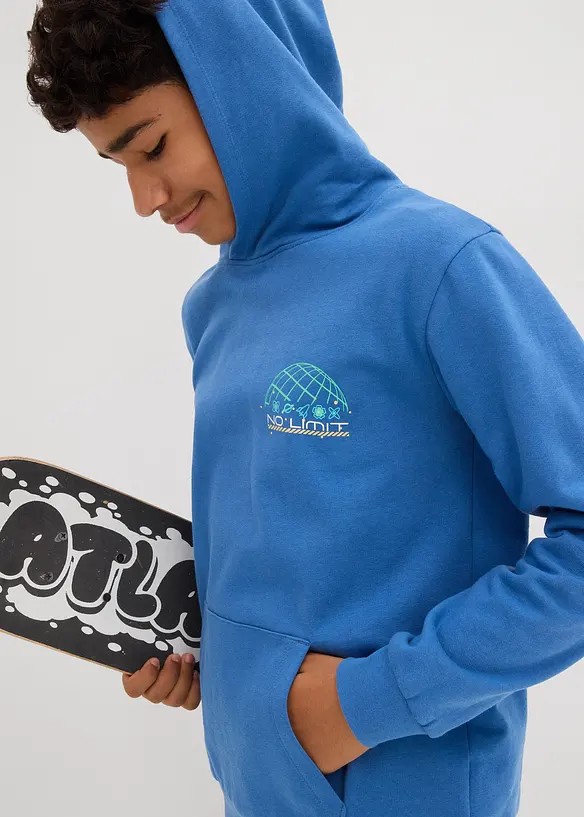 Sweat à capuche 100% coton, bonprix
