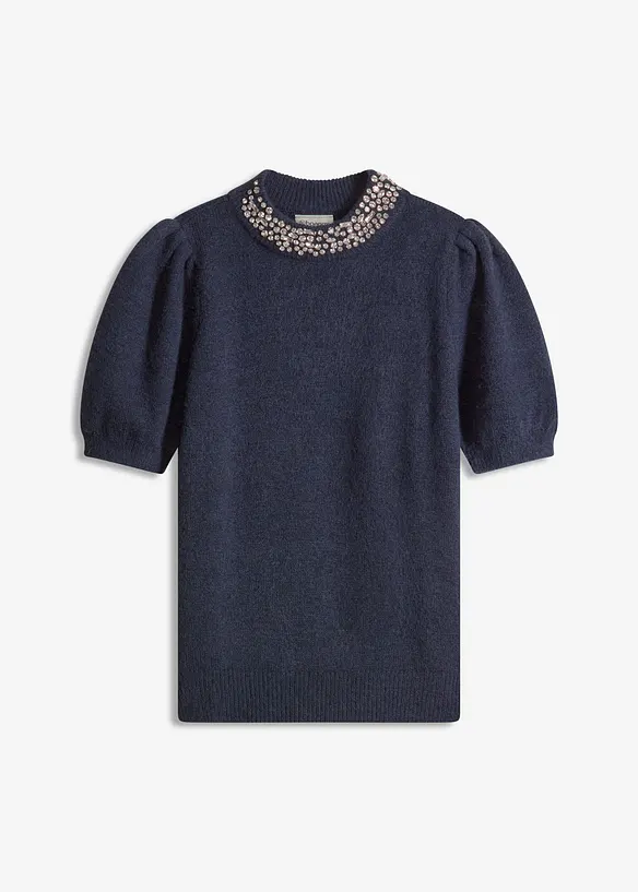 Pull avec application de strass, bonprix