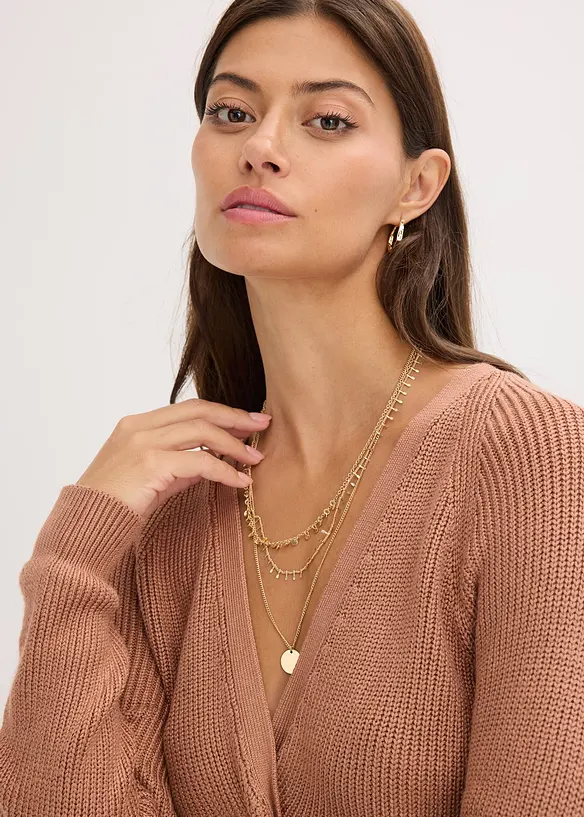 Pull fluide en maille côtelée, viscose majoritaire, bonprix
