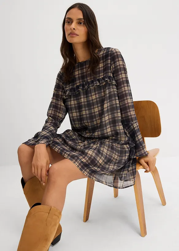 Robe en voile à volants, bonprix