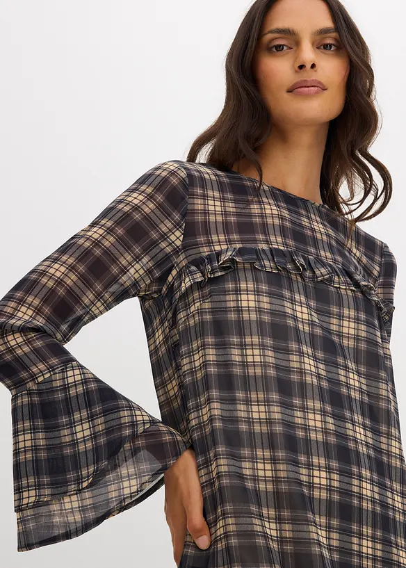 Robe en voile à volants, bonprix