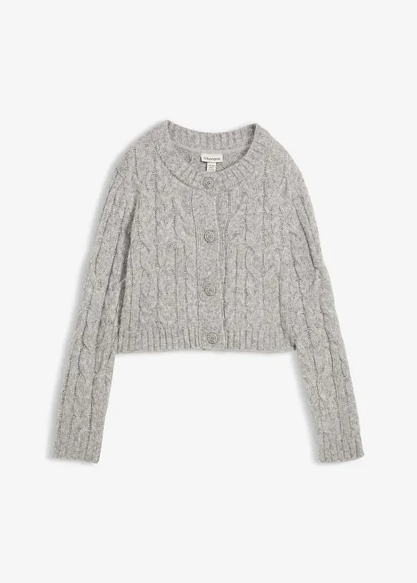 Gilet en grosse maille douce, laine mélangée, bonprix