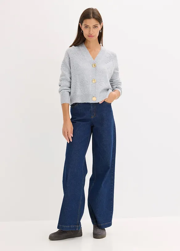 Gilet en maille ajourée, bonprix