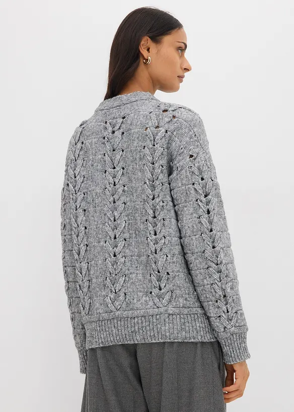 Pull en grosse maille à motif torsadé, bonprix