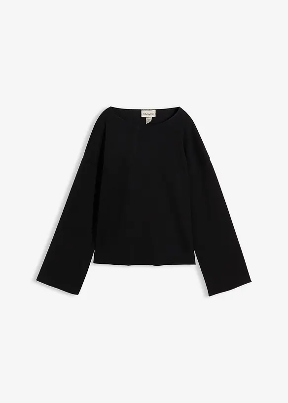 T-shirt manches longues côtelé, bonprix