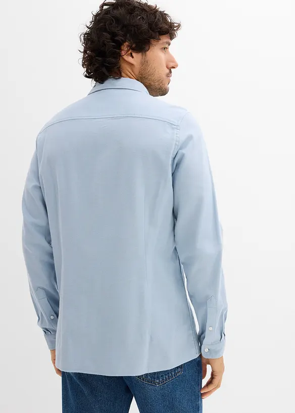 Chemise business en flanelle 100% coton, Slim, bonprix