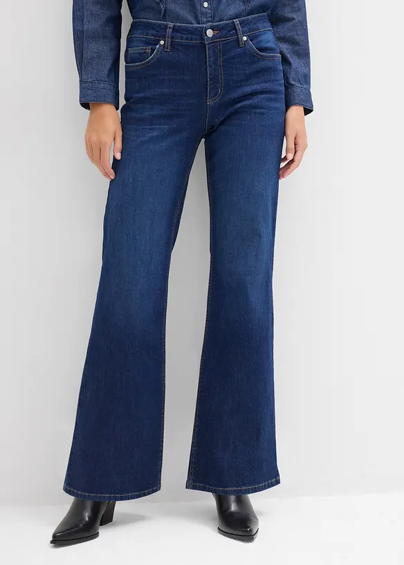 Jean flare taille mi-haute, bonprix