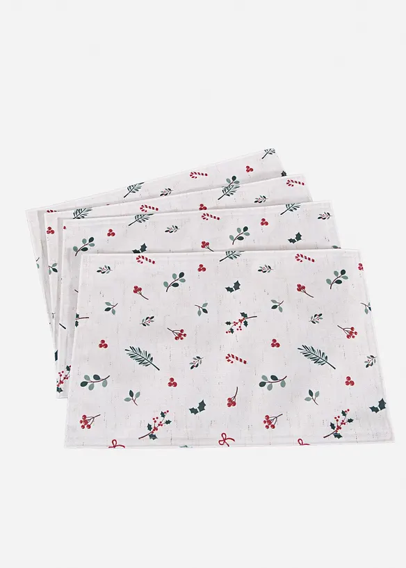 Lot de 4 sets de table imprimés, bonprix
