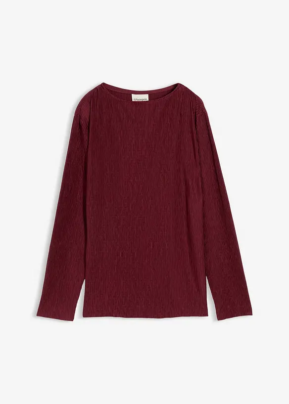T-shirt manches longues texturé, bonprix