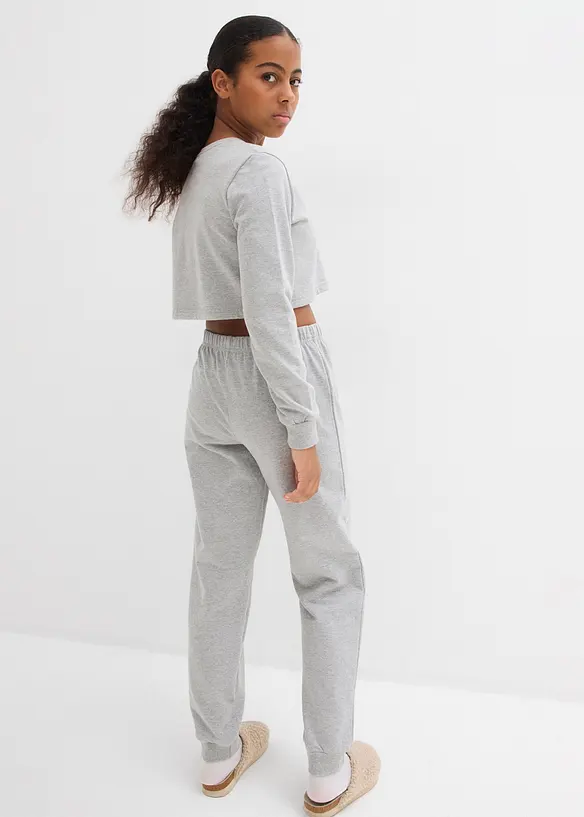 Ensemble d’intérieur en coton mélangé avec un sweat court, bonprix