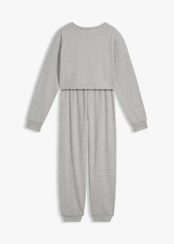 Ensemble d’intérieur en coton mélangé avec un sweat court, bonprix