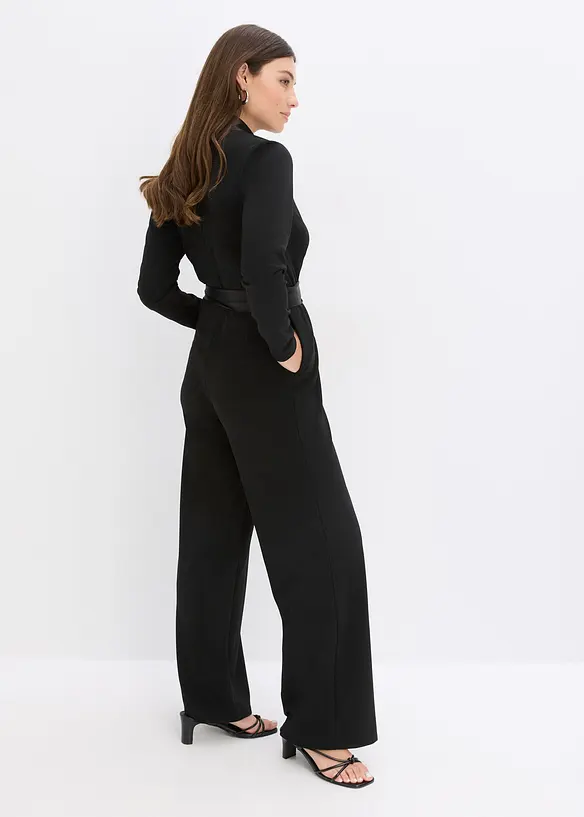 Combinaison en crêpe texturé avec empiècement en satin, bonprix