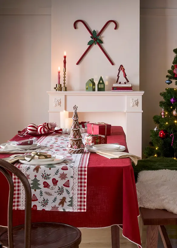 Chemin de table avec imprimé Noël, bonprix