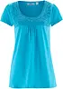 T-shirt coton et dentelle, manches courtes, bonprix