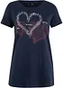 T-shirt coton à imprimé cœur, bonprix