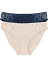 Lot de 2 slips avec dentelle, bonprix
