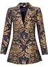 Blazer court en jacquard doré, Petite stature, bonprix
