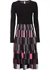 Robe évasée en maille à motif jacquard, bonprix