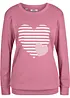 T-shirt manches longues, imprimé, bonprix
