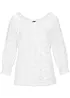 T-shirt manches longues en dentelle, bonprix