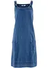 Robe en jean coton avec bretelles de salopette, longueur genou, bonprix
