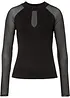 T-shirt manches longues en viscose et mesh, bonprix