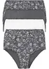 Lot de 4 slips taille haute en coton extensible confortable, bonprix