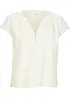 Blouse courte avec lin et fentes sur les côtés, bonprix