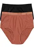 Lot de 2 slips taille haute, bonprix