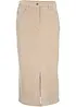 Jupe midi en velours côtelé, extensible, bonprix