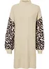 Robe en maille oversize avec motif léopard, bonprix