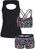 Tankini (ens. 3 pces) avec haut brassière, bonprix