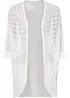 Gilet long en maille ajourée, bonprix
