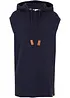 Pull sans manches à capuche, oversize, bonprix