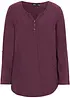 T-shirt col tunisien boutonné à manches longues, bonprix
