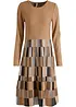 Robe évasée en maille à motif jacquard, bonprix