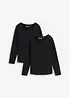 Lot de 2 T-shirts manches longues, bonprix