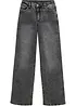 Jean large, taille haute avec rivets, bonprix