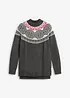 Pull norvégien avec fentes latérales, bonprix