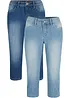 Lot de 2 jeans corsaire extensibles, bonprix