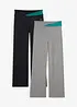 Lot de 2 pantalons de sport, bootcut, bonprix