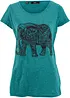 T-shirt en coton avec imprimé devant, manches courtes, bonprix