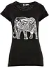 T-shirt en coton avec imprimé devant, manches courtes, bonprix