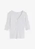 T-shirt côtelé en viscose douce, bonprix