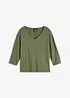 T-shirt manches 3/4 en coton, bonprix
