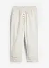 Pantalon carotte en lin et coton, bonprix