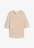 T-shirt en maille, manches 1/2, bonprix