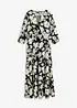 Robe longue imprimée en viscose fluide, bonprix