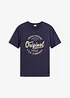 T-shirt col V, 100% coton, bonprix