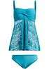 Tankini long (ens. 2 pces) avec dentelle, bonprix